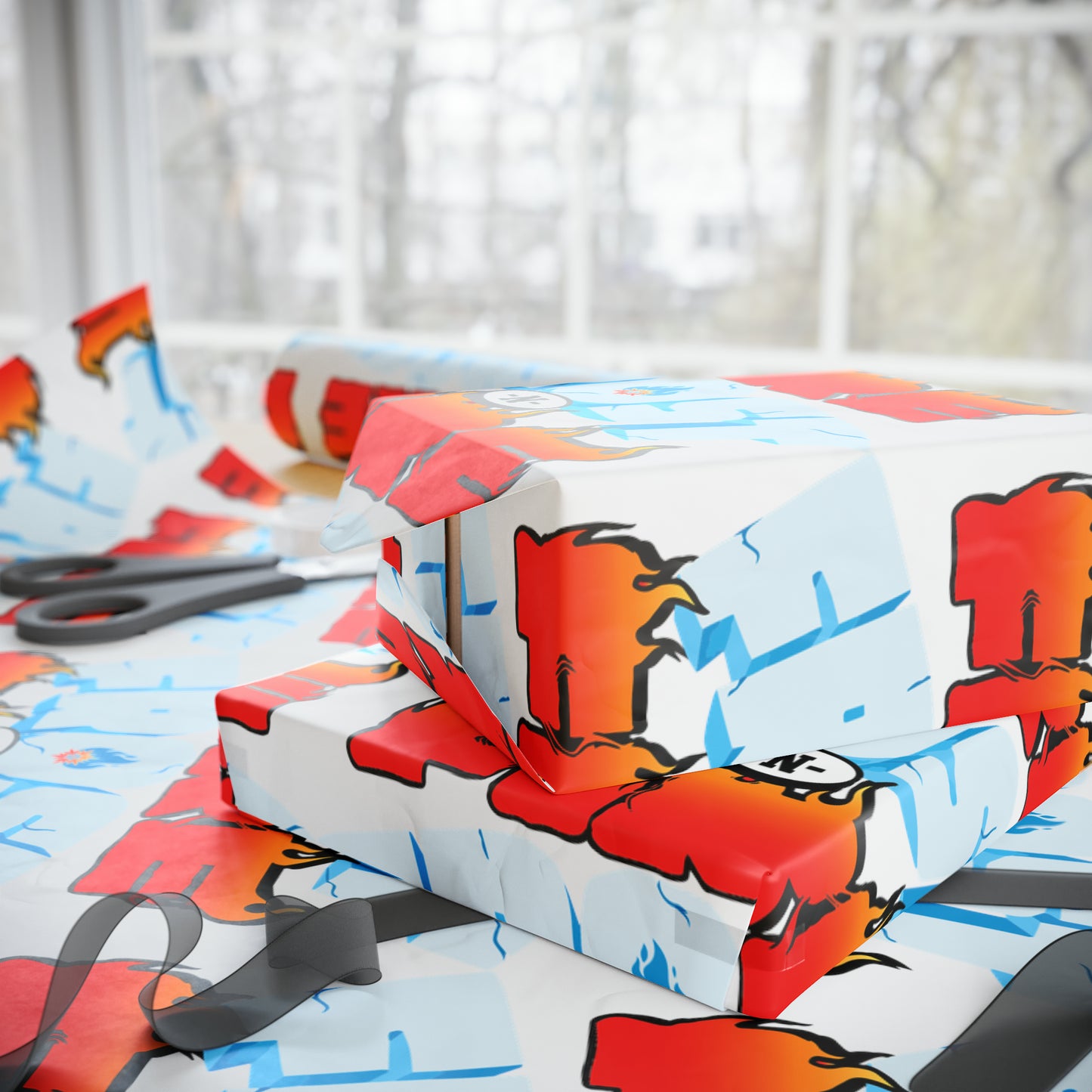 FrostnFire Holiday Wrapping Paper