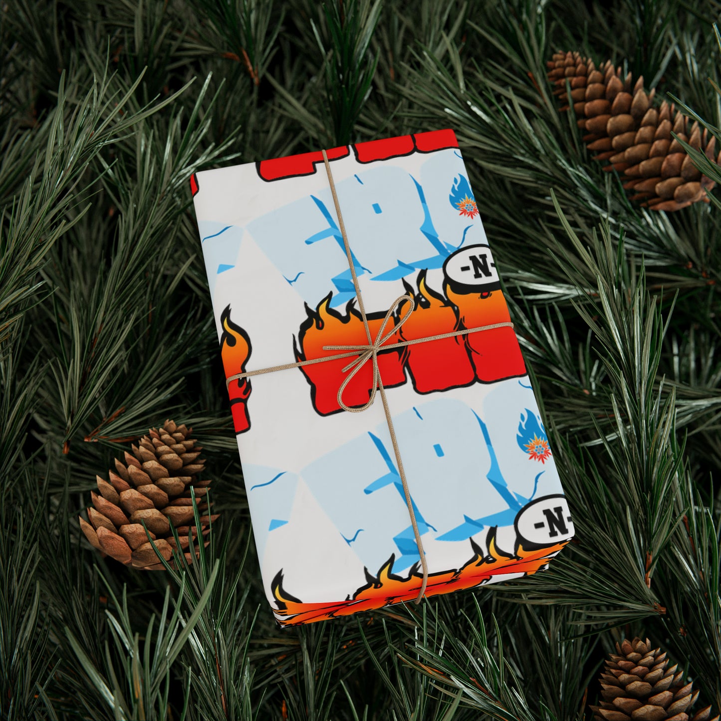FrostnFire Holiday Wrapping Paper